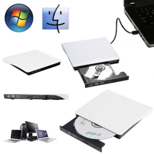Slim External PC Laptop USB 3.0 DVD RW CD Writer Drive Disk Burner Reader Player 2