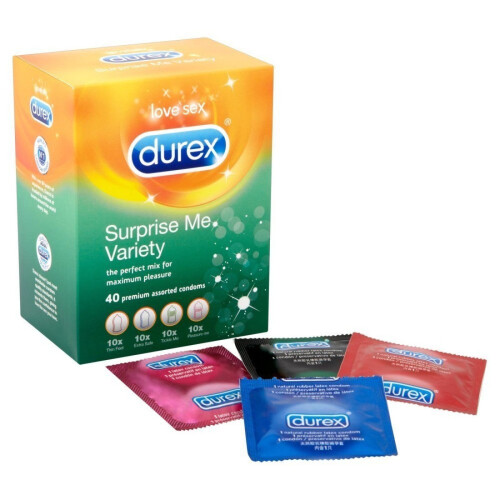 Durex - Surprise Me Variety Mix Condoms - Pack of 40 Condoms