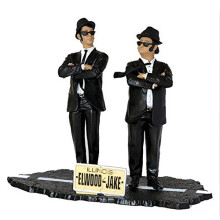 Set van 2 figuren The Blues Brothers Jake en Elwood - WTT - 17 cm - Handgeverfd