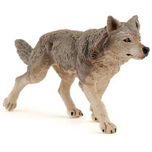 Papo -hand -malet - figur -Wild Animal Kingdom - Gray Wolf -53012 -Collectible - For b?rn - Velegnet til drenge og piger - fra 3 ?r gammel