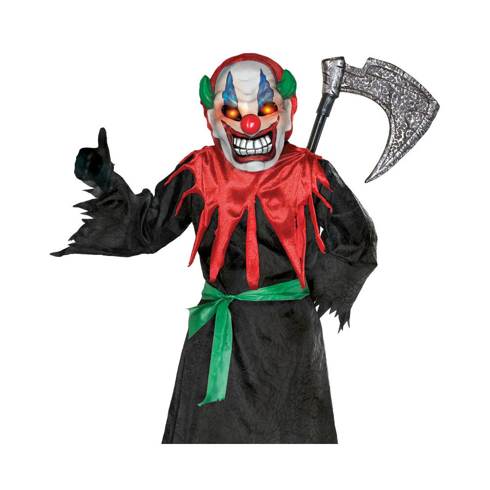 Rubies (Medium) Kids Light Up Crazy Clown Costume Green,Black,Red
