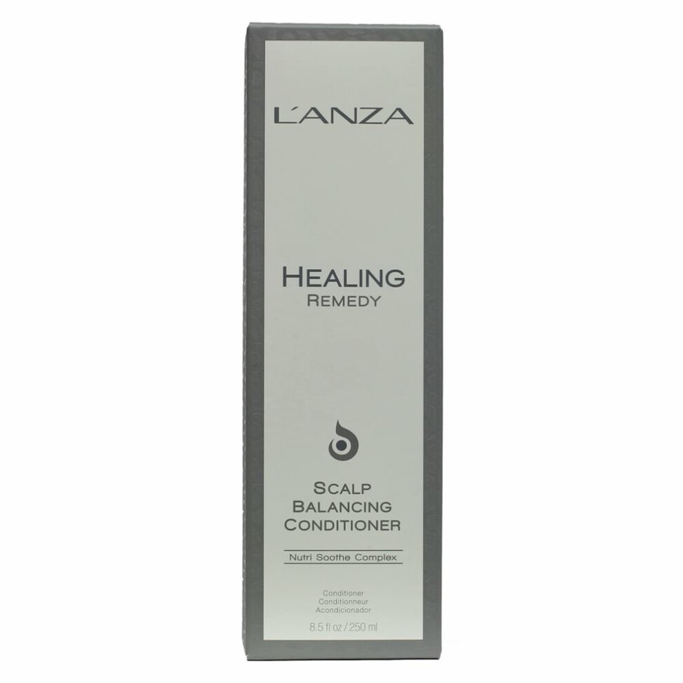 L'Anza Healing Remedy Scalp Balancing Conditioner 250ml - Nutri Soothe Complex, Shiso Mint & Papaya - Keratin Healing System, Color-Protect