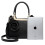 Miss Lulu (Black) Women Rose Ornament Handbag Shoulder Bag Tote 6