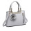 Miss Lulu (Grey) Women Rose Ornament Handbag Shoulder Bag Tote 1