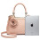 Miss Lulu (Pink) Women Rose Ornament Handbag Shoulder Bag Tote 6