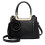 Miss Lulu (Black) Women Rose Ornament Handbag Shoulder Bag Tote 2
