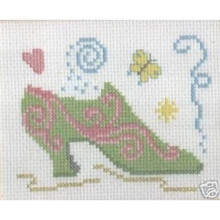 Fancy Footsteps Cross Stitch Kit Serendipity Designs 14 Count 5.25" x 6.25"
