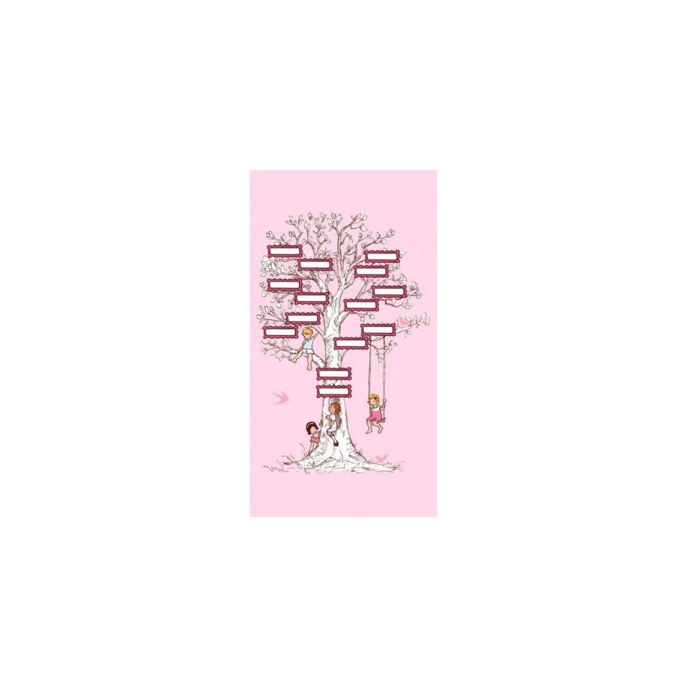 Family Tree Pink Grandchildren Printed Cotton Fabric Panel â Michael Miller