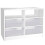 Bancone B1200 Bianco da Negozio e Reception Elegante Solido Robusto con Ripiani 3