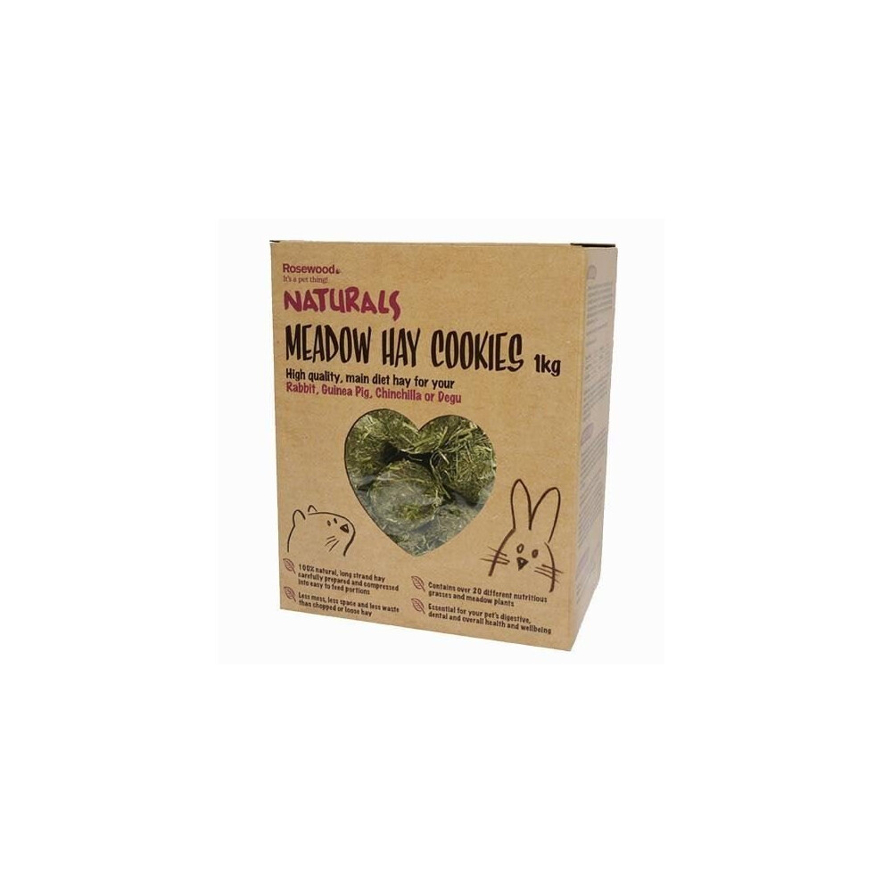 (Pack of 2) Rosewood Naturals Meadow Hay Cookies for Small Animals 1kg