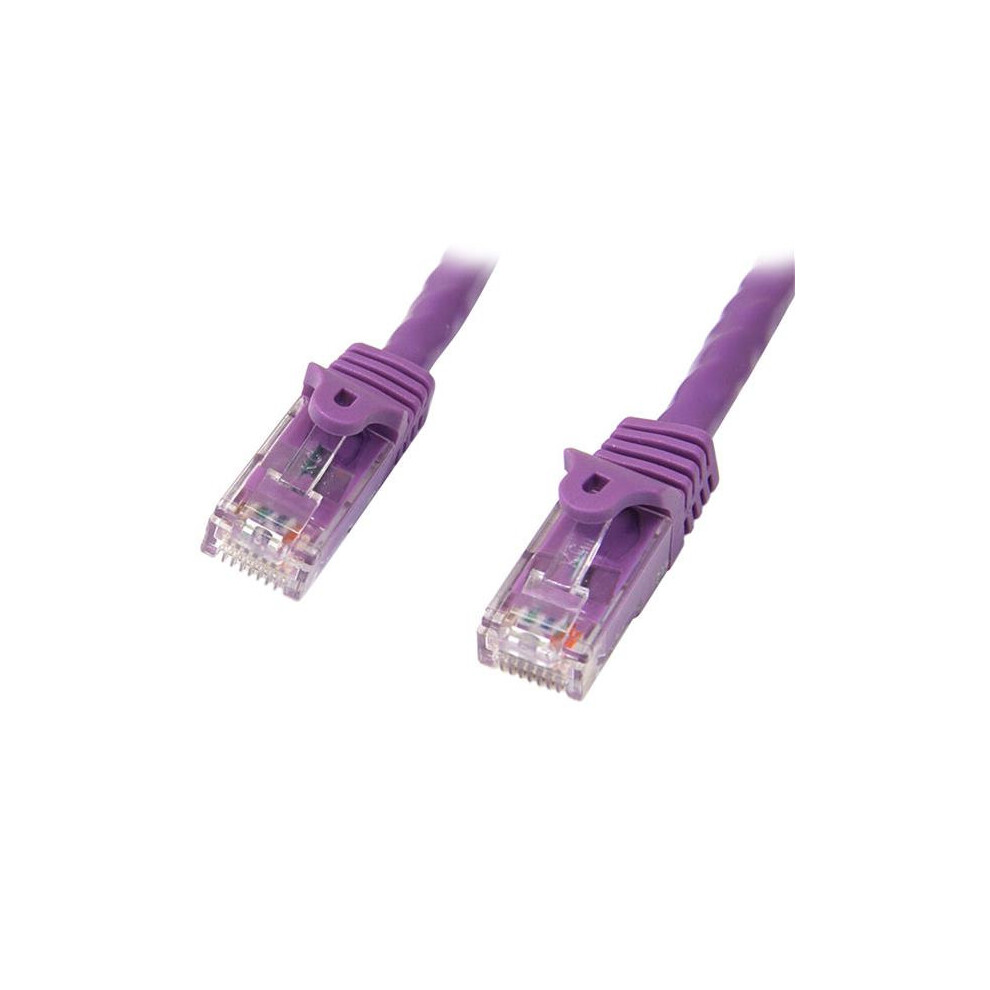 StarTech.com Cat5e Ethernet Patch Cable with Snagless RJ45 Connectors - 10 m, Purple