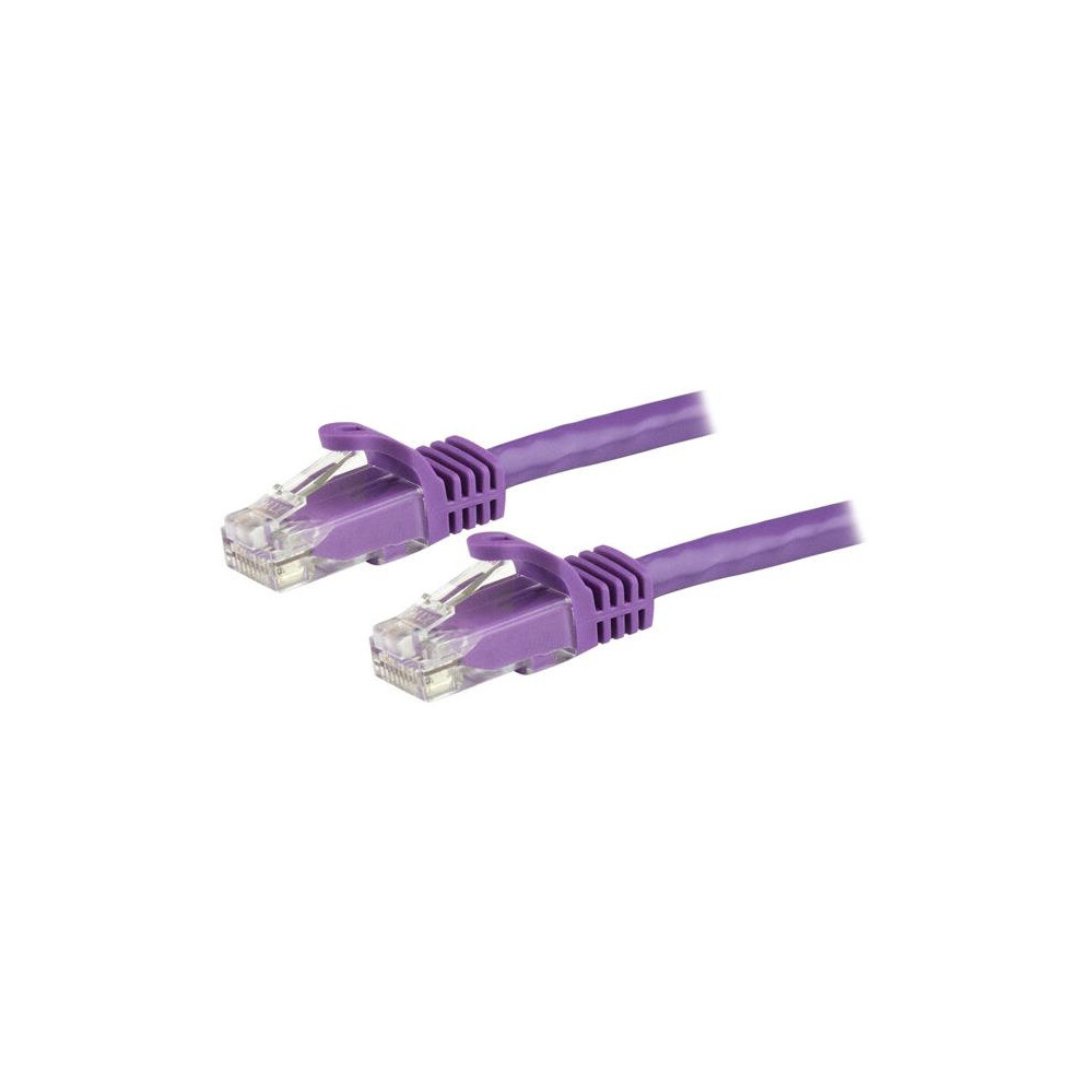 StarTech.com Cat6 Ethernet Patch Cable with Snagless RJ45 Connectors - 5 m, Purple