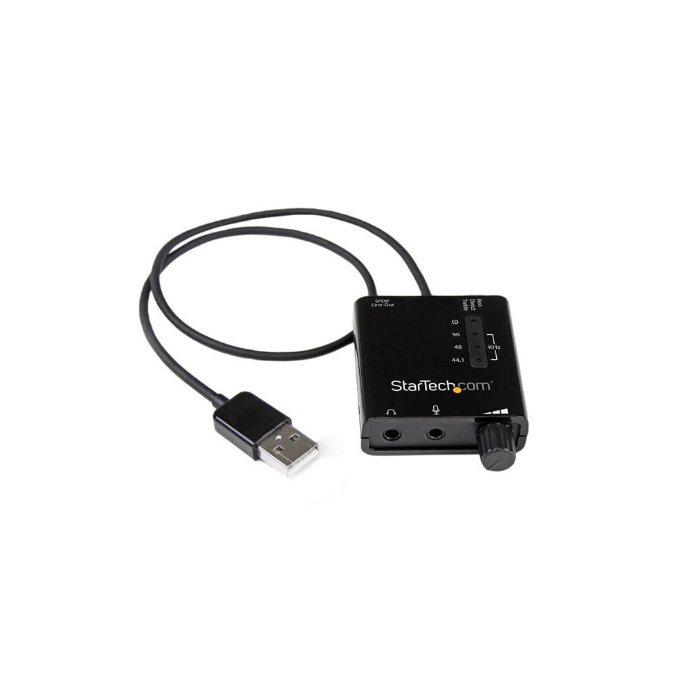 StarTech.com USB Stereo Audio Adapter External Sound Card with SPDIF Digital Audio