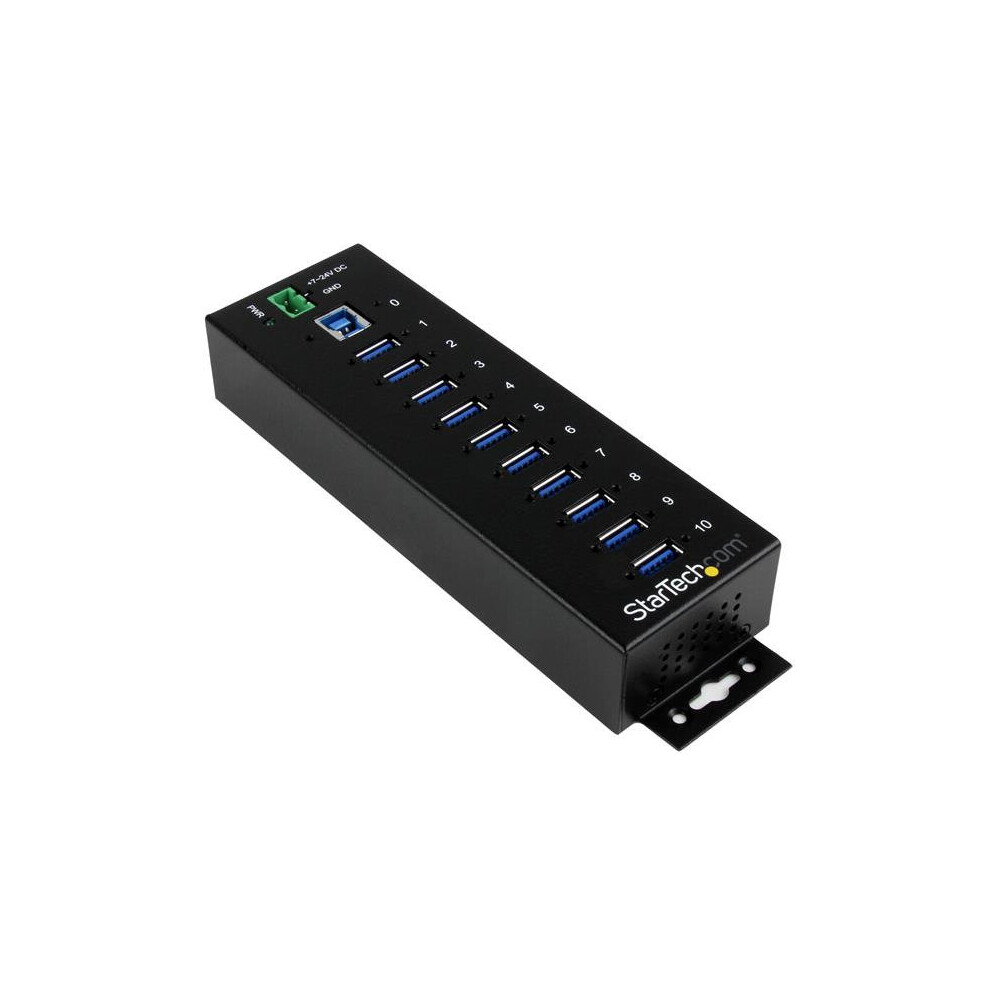 Startech.com 10-Port Industrial Usb 3.0 Hub - Esd And Surge Protection