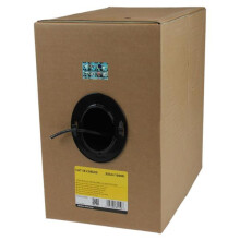 Câble réseau Cat5e UTP monobrin ignifuge (CMR) en vrac - 304,8 m - Noir - STARTECH