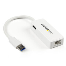 Adaptateur USB 3.0 vers Ethernet Gigabit - STARTECH - Carte Réseau Externe USB vers 1 Port RJ45 - Blanc