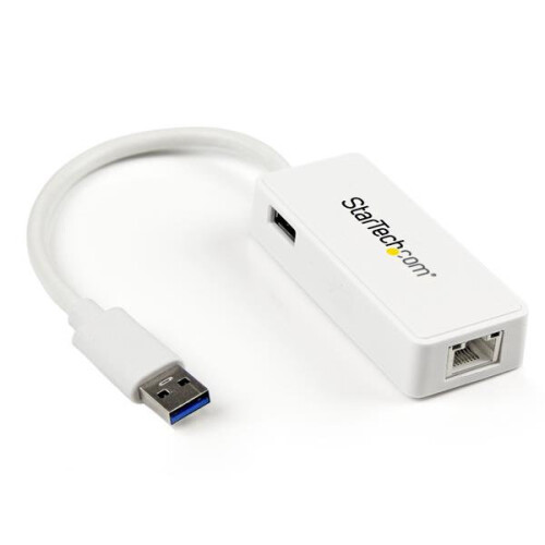 StarTech.com StarTech.com USB 3.0 to Gigabit Ethernet Adapter NIC w/ USB Port - White