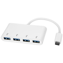 USB-C hub Startech - 4 poorten USB 3.0 - USB-C naar 4x USB-A - Bus-gevoed - Wit