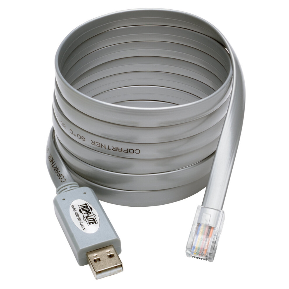 Tripp Lite Usb To Rj45 Cisco Serial Rollover Cable, Usb Type-A To Rj45 M/M, 1.83 M 037332190017