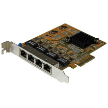 STARTECH PCI Express netwerkkarte met 4 Gigabit Ethernet-poorten en Realtek RTL8111G chipset - PCIe GbE NIC-adapter