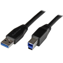 STARTECH aktiivinen USB 3.0 -kaapeli - USB-A - USB-B - 5m - Suojaus - Nikkelipinnoitettu liitin