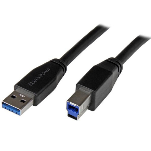StarTech.com Câble USB 3.0 actif STARTECH - USB-A vers USB-B - 5m - Blindage - Nickel Plated Connector