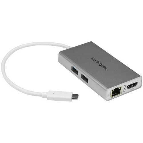 StarTech.com Multiport USB-C-adapter - STARTECH.COM - HDMI 4K - Power Delivery - Zilver en wit