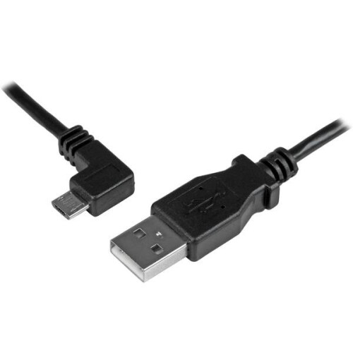 StarTech.com StarTech.com Micro-USB Charge-and-Sync Cable M/M - Left-Angle Micro-USB - 30/24 AWG - 1 m (3 ft.)