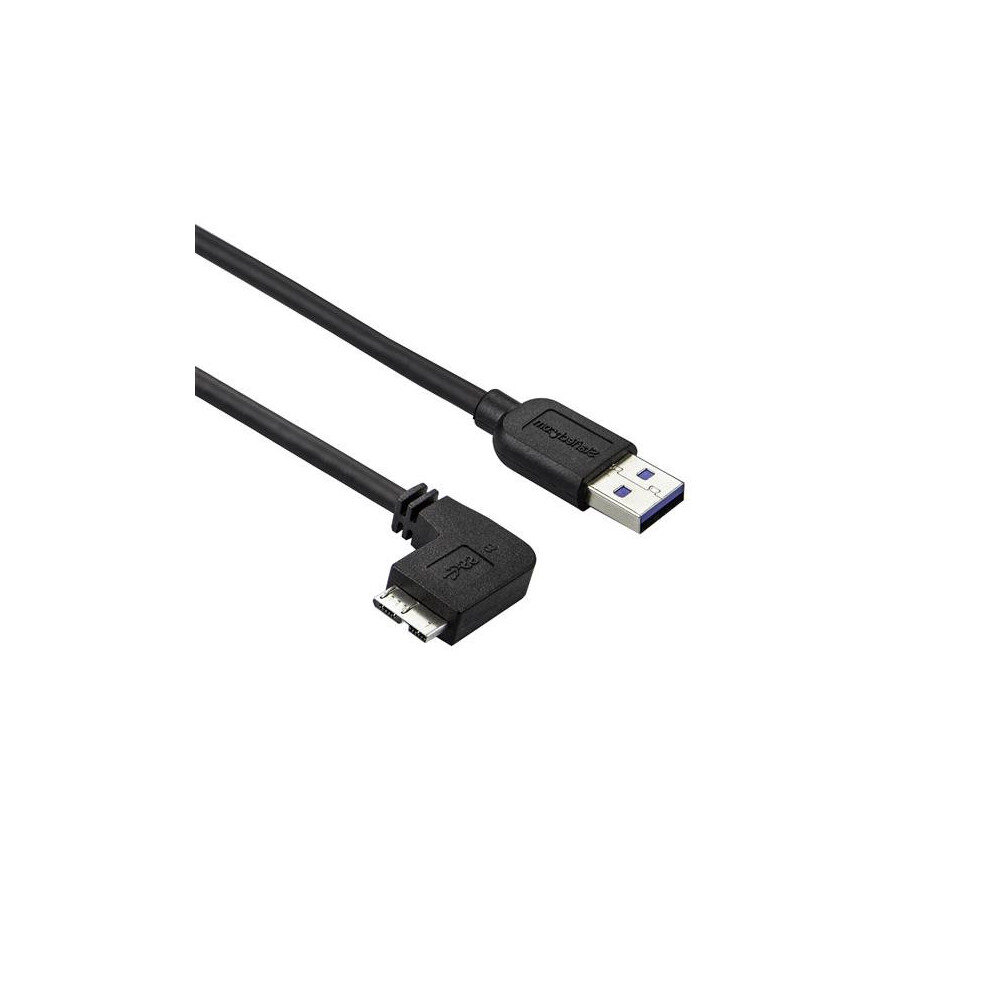 Startech.com Slim Micro Usb 3.0 Cable - M/M - Left-Angle Micro-Usb - 0.5M (20In)