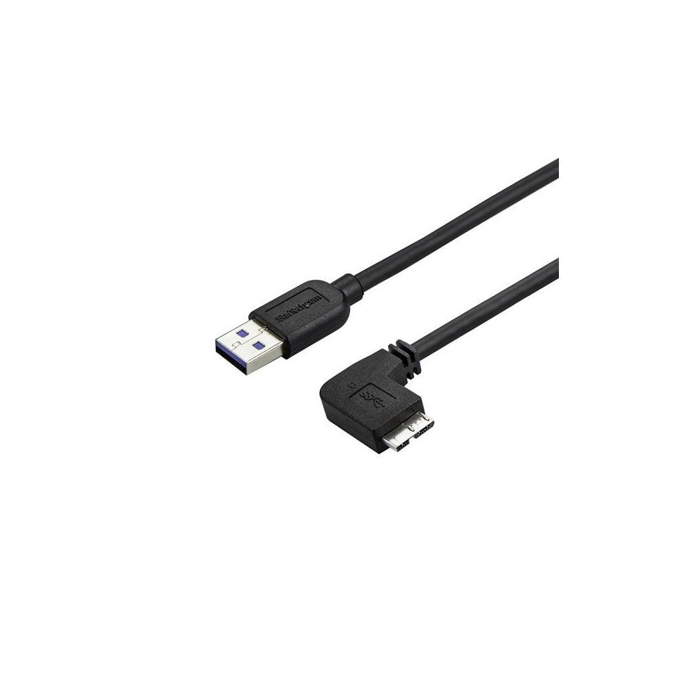 Startech.com Slim Micro Usb 3.0 Cable - M/M - Right-Angle Micro-Usb - 0.5M (20In)