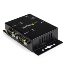 STARTECH Hub adaptateur industriel USB - 2 ports à fixation murale avec clips de rail DIN - Adaptateur série - USB 2.0