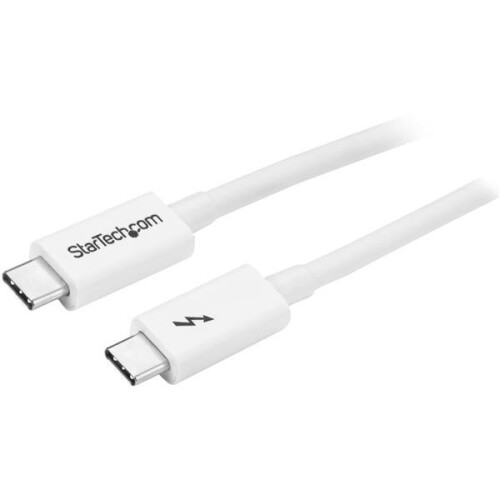 StarTech.com Cabo Thunderbolt 3 da StarTech.com - 20Gbps - 2m - Branco - Compatível com Thunderbolt, USB e DisplayPort