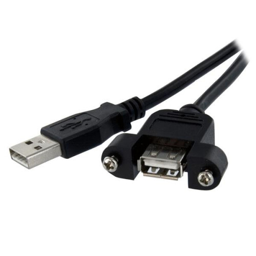 StarTech.com StarTech.com 2 ft Panel Mount USB Cable A to A - F/M