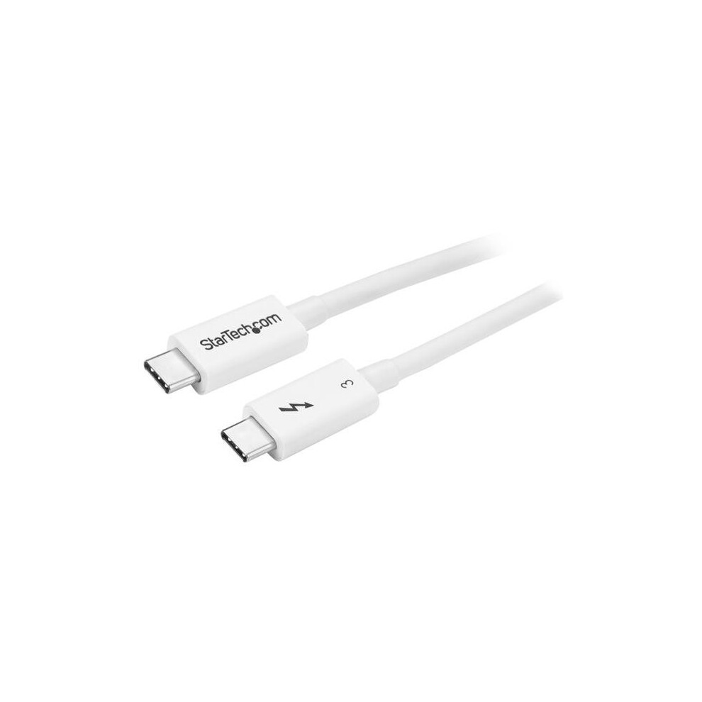 Startech.com Thunderbolt 3 Cable - 40Gbps - 0.5M - Thunderbolt, Usb, And Displayport Compatible White