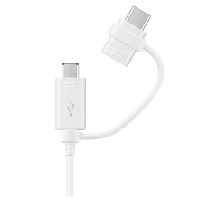 Câble 2 en 1 USB type-C et micro-USB - Samsung EP-DG930DWE 1M Blanc