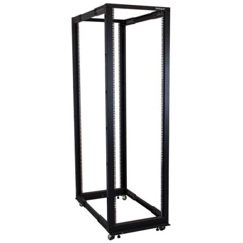 StarTech.com StarTech.com 42U Adjustable Depth Open Frame 4 Post Server Rack Cabinet - Flat Pack w/ Casters, Levelers and Cable Management Hooks
