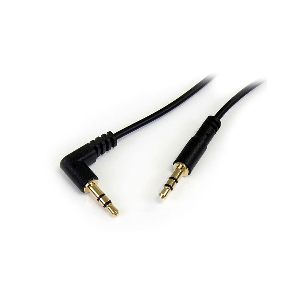 StarTech.com 6 ft Slim 3.5mm to Right Angle Stereo Audio Cable - M/M