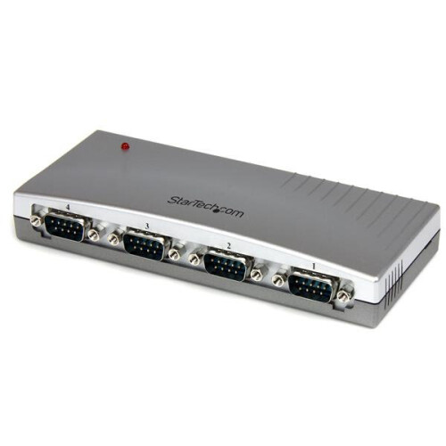 StarTech.com Hub serie RS232 - STARTECH - USB naar 4x DB9 adapter - Voeding via bus - Compact ontwerp - PC, Mac