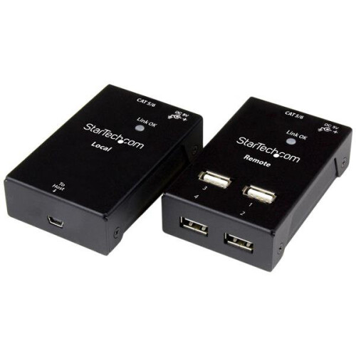 StarTech.com Extensor USB 2.0 - STARTECH - 4 portas - Extensor Ethernet RJ45 - 50 m - Aço