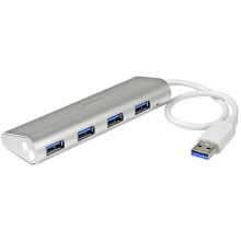 HUB - STARTECH.COM - ST43004UA - Hub USB 3.0 compatto a 4 porte in alluminio con cavo integrato