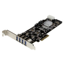 Carte contrôleur PCI Express à 4 ports USB 3.0 - STARTECH - PEXUSB3S42V - UASP et alimentation SATA/LP4