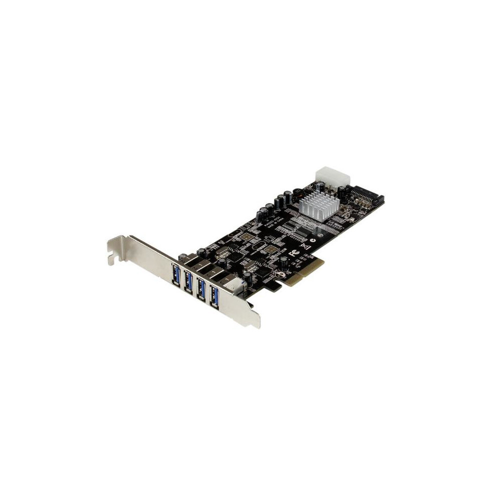 Startech.com 4 Port Pci Express (Pcie) Superspeed Usb 3.0 Card Adapter W/ 2 Dedicated 5Gbps Channels - Uasp - Sata / Lp4 Power
