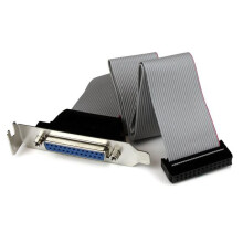 StarTech.com Low Profile 16in Parallel Port Header Cable Adapter with Bracket â DB25 (F) to IDC26