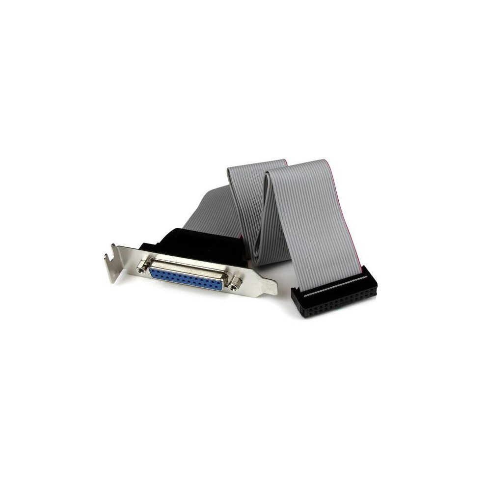 Startech.com Low Profile 16In Parallel Port Header Cable Adapter With Bracket Â Db25 (F) To Idc26