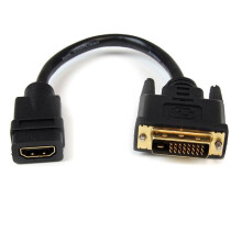 HDMI naar DVI-D video adapterkabel - STARTECH - 20 cm - Verguld