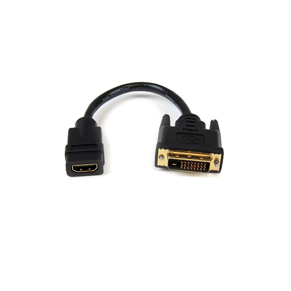Startech.com 8In Hdmi To Dvi-D Video Cable Adapter - Hdmi Female To Dvi Male