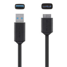 Belkin F3U166BT03-BLK 0.9m USB A Micro-USB B Male Male Black USB cable