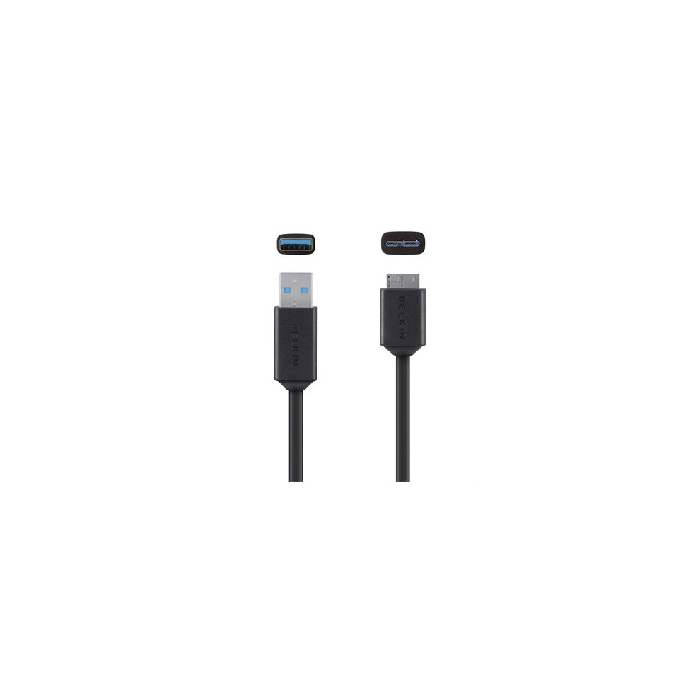 Belkin F3U166BT03-BLK 0.9m USB A Micro-USB B Male Male Black USB cable