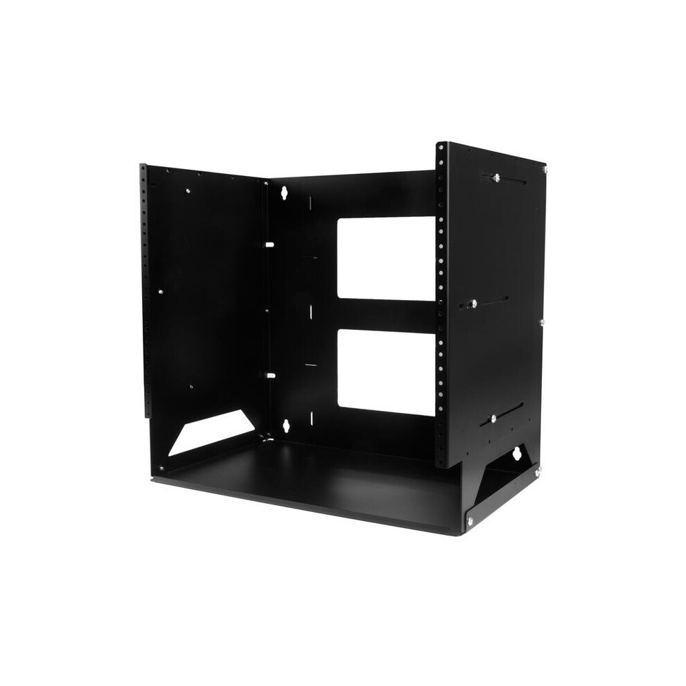 StarTech.com Wall-Mount Server Rack with Built-in Shelf - Solid Steel - 8U