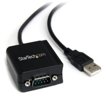 STARTECH Câble adaptateur FTDI USB vers serie RS232 1 port avec isolation optique - Noir